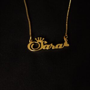 crown name necklace